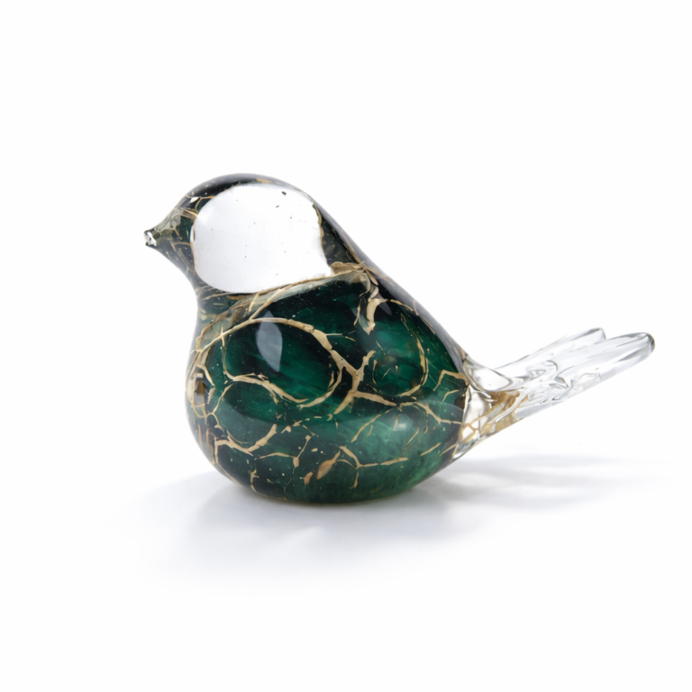 Bird Urn | Green & Gold | 50ml