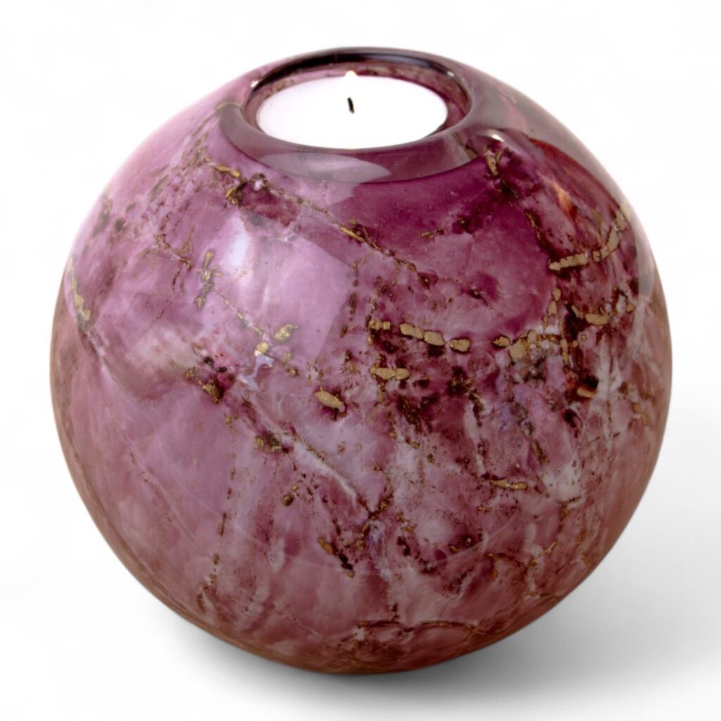Tealight Urn Big | Purple & Gold | 600ml