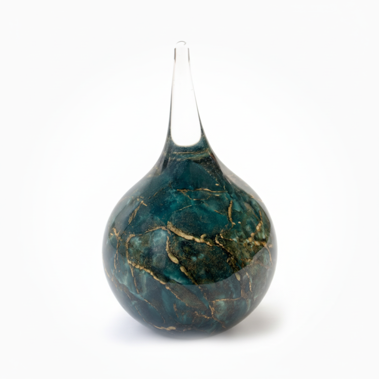 Drop Urn | Green & Gold | 200ml