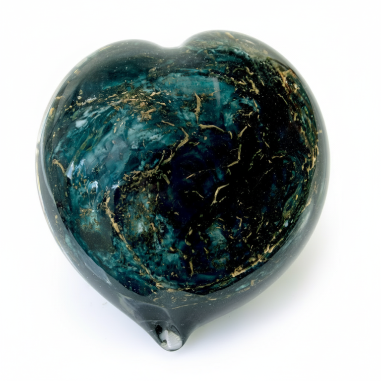 Heart Urn | Green & Gold | 100ml