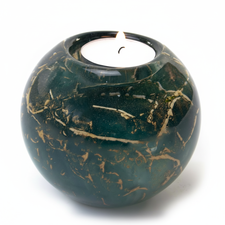 Tealight Urn | Green & Gold | 250ml