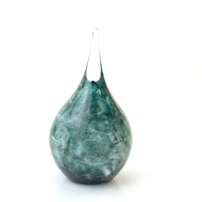 Drop Urn | Turquoise & Gold | 200ml