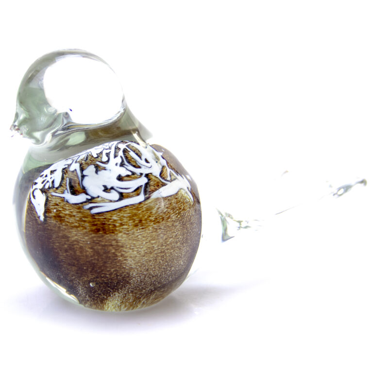 Bird Urn | Brown & White Stripes | 50ml