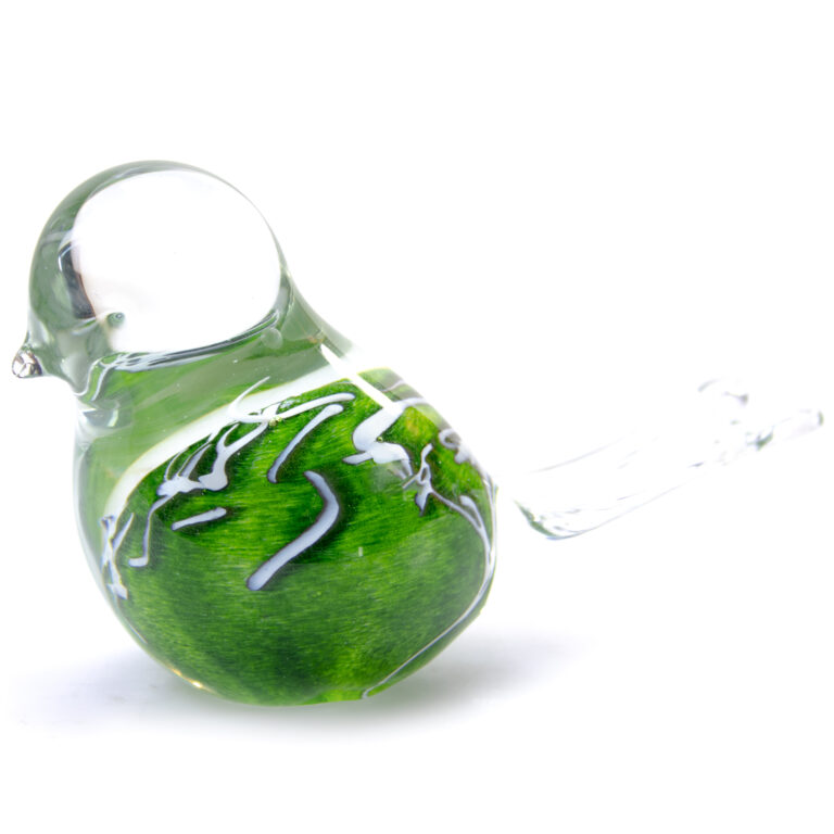 Bird Urn | Green & White Stripes | 50ml