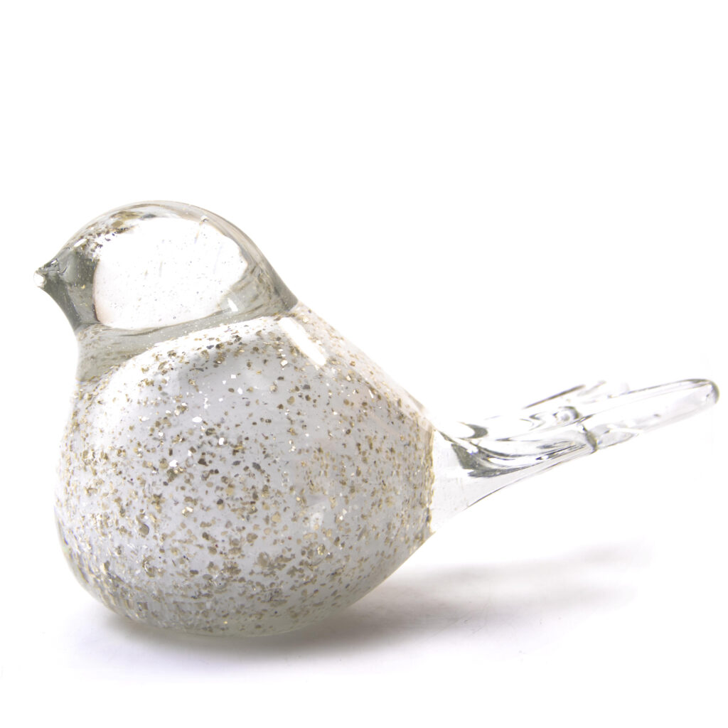 Bird Urn | White Silver Dust | 50ml