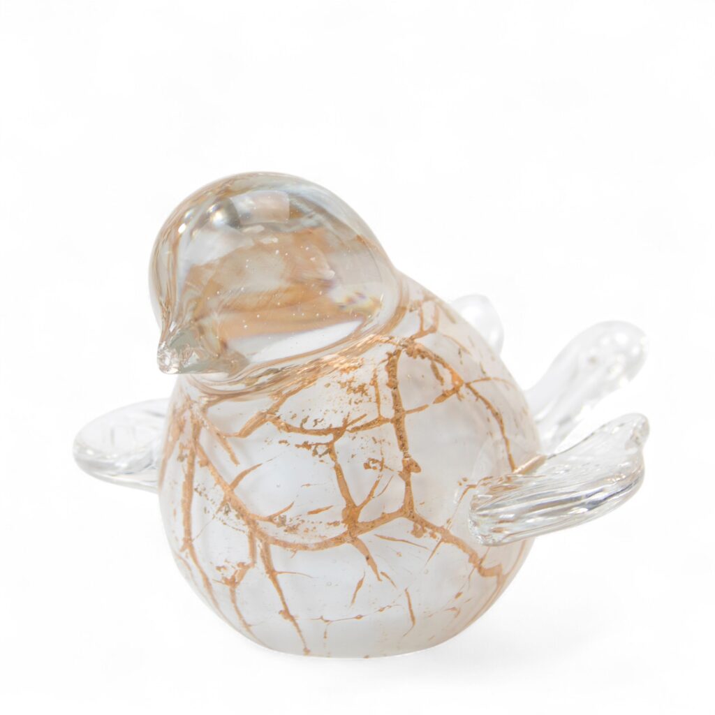 Bird Urn with Wings | White & Gold | 50ml