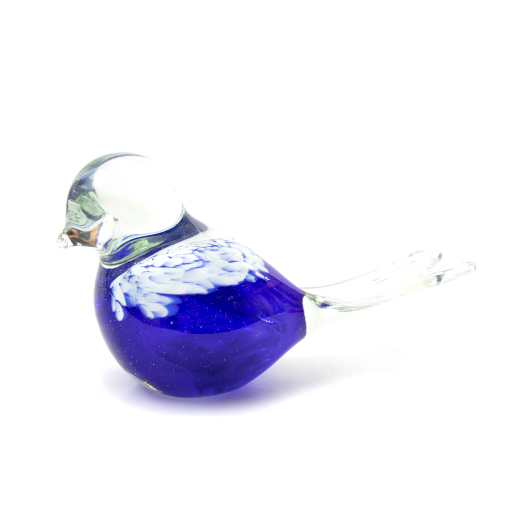 Bird Urn | Blue & White Dots | 50ml