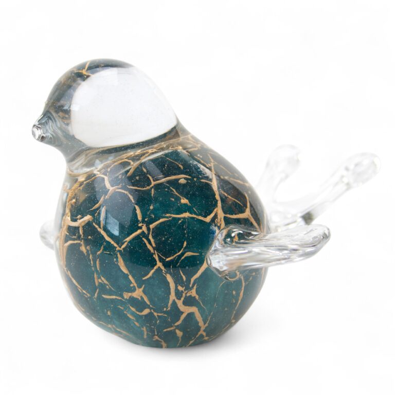 Bird Urn with Wings | Green & Gold | 50ml