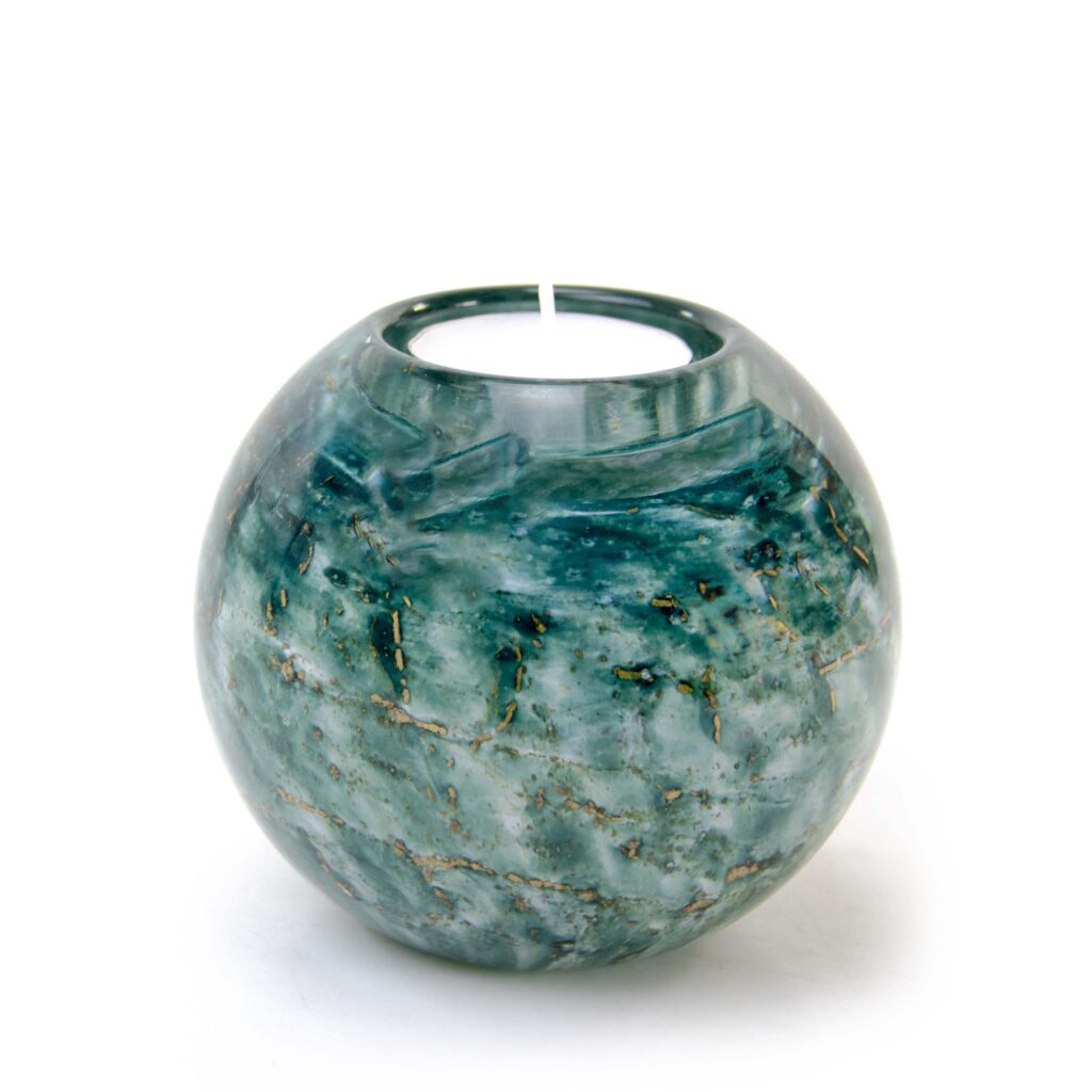 Tealight Urn | Turquoise & Gold | 250ml