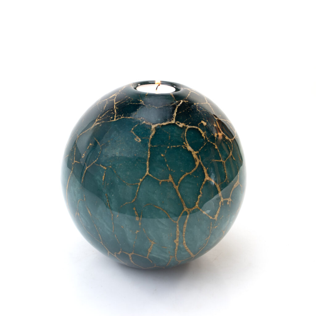 Tealight Urn XL | Green & Gold | 1,6L
